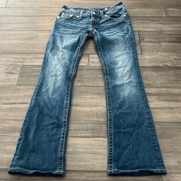 Miss Me Denim - Miss Me Jeans JP6073B Boot Size 27 Color: Blue